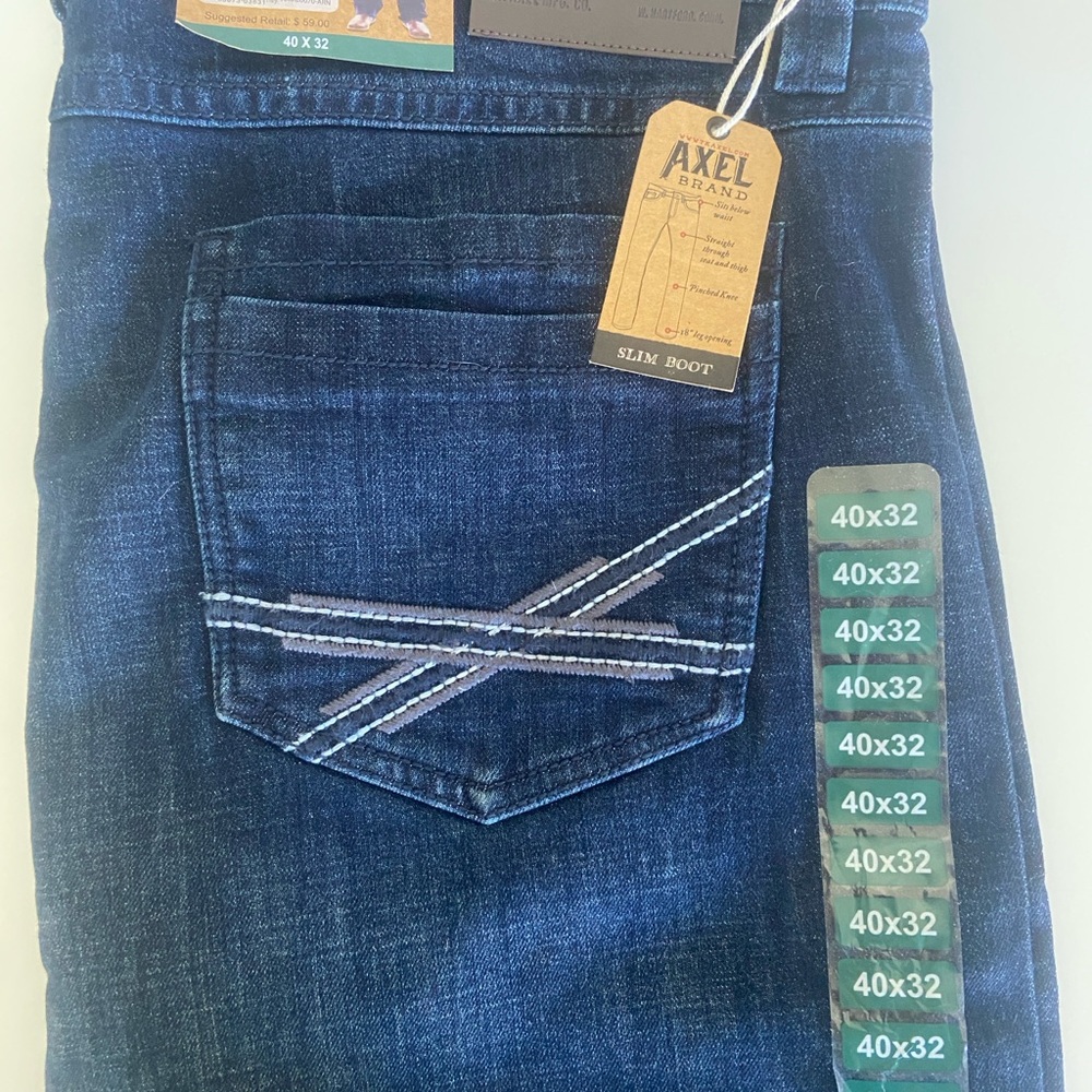 Axel Men's Bootcut Jeans - Deep Blue